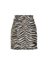Balmain Lurex Zebra Skirt Multicolor