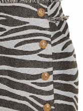 Balmain Lurex Zebra Skirt Multicolor