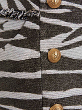 Balmain Lurex Zebra Skirt Multicolor