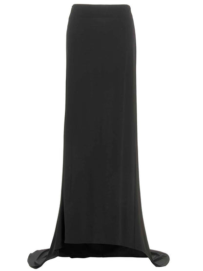 Magda Butrym Asymmetrical Long Skirt Black