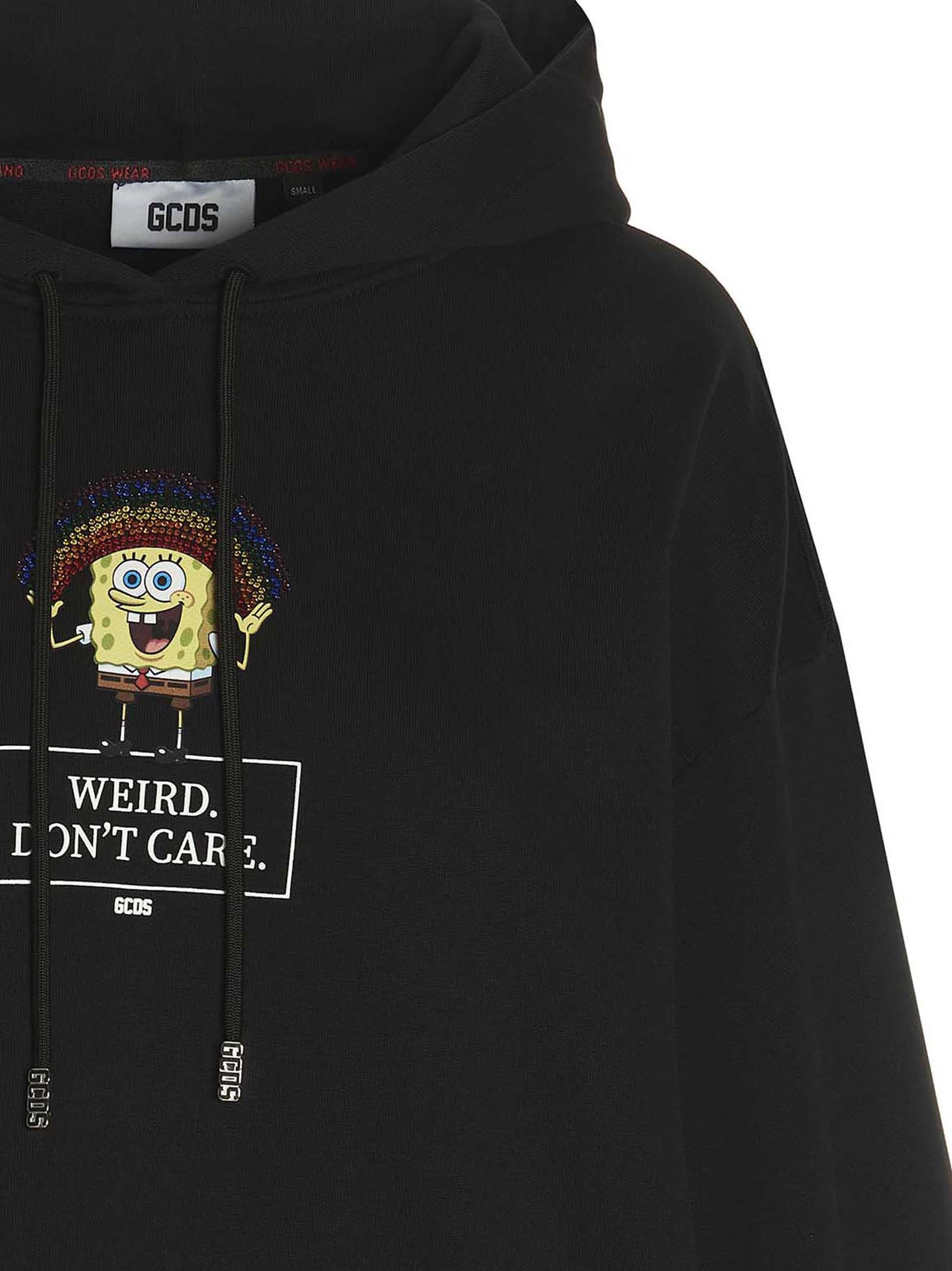 Gcds Dont Care Capsule Hoodie With Dont Care Capsule Black