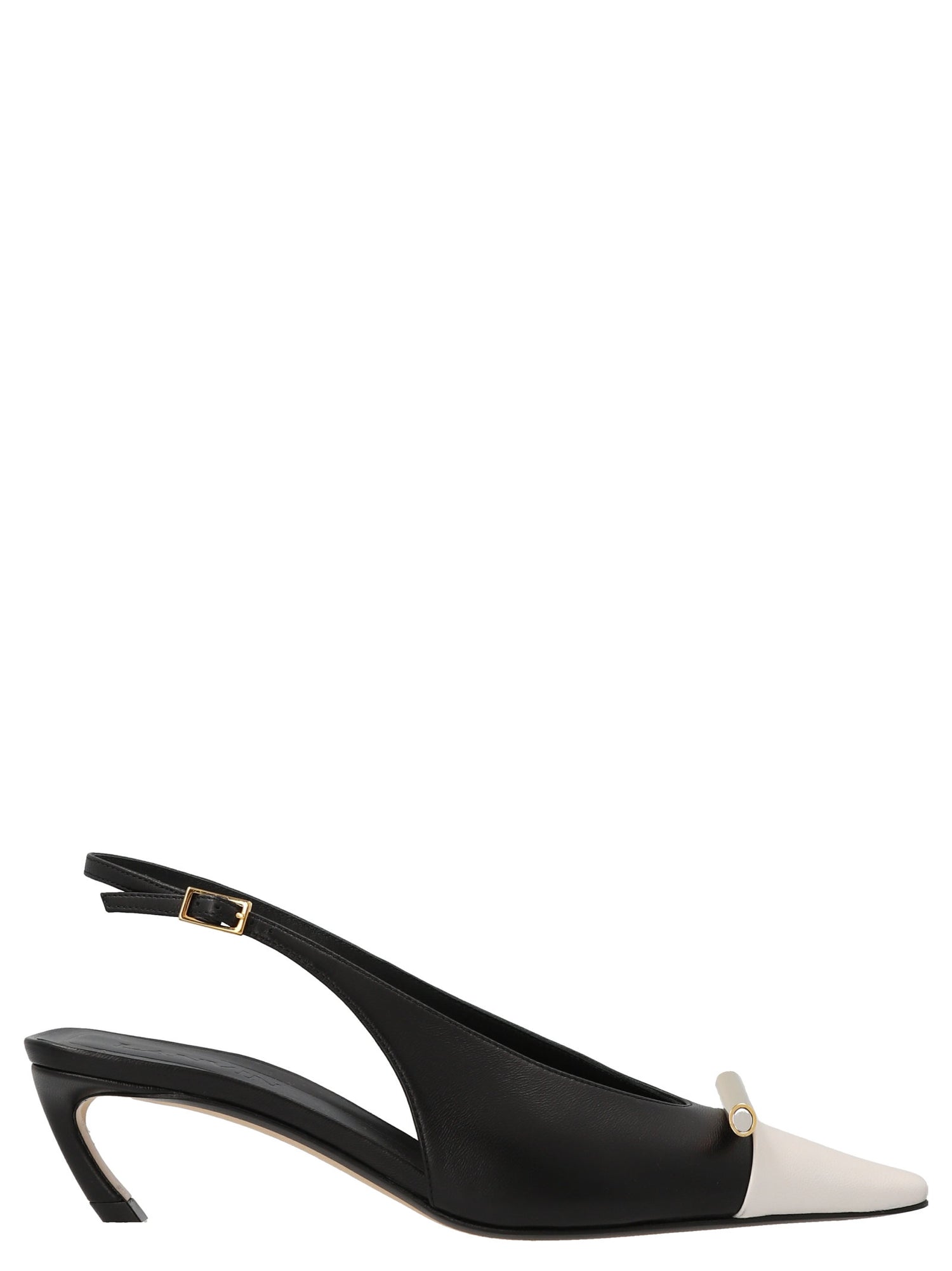 Lanvin Bico Slingbacks White/black