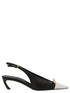 Lanvin Bico Slingbacks White/black