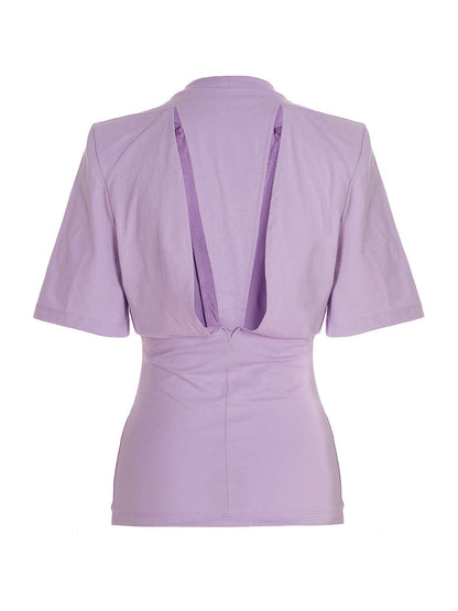 The Attico Jewel’ T-shirt Purple