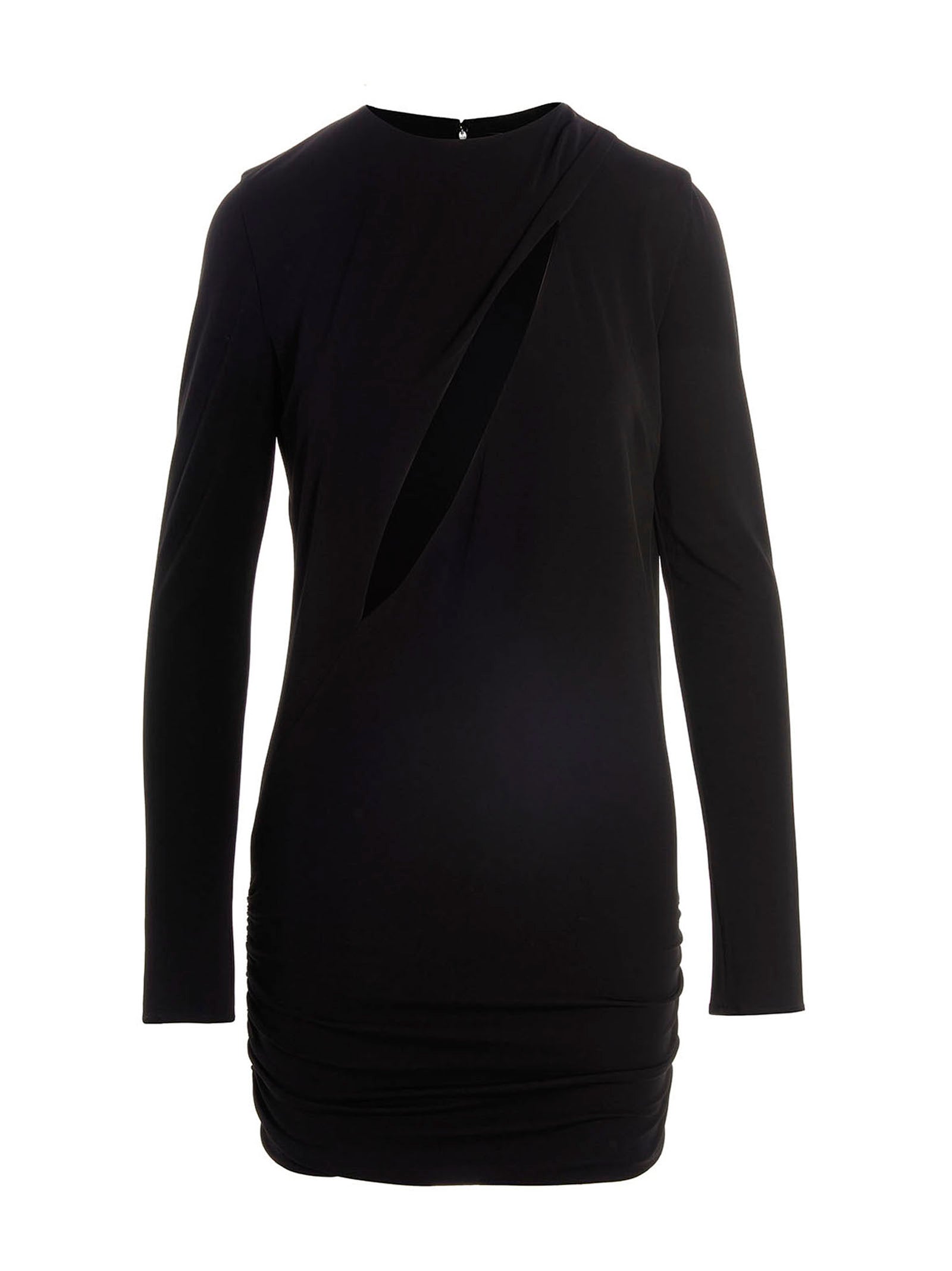 Versace Cut Out Jersey Dress Black