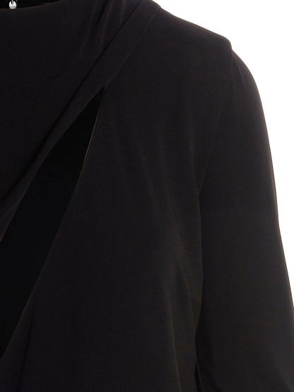 Versace Cut Out Jersey Dress Black
