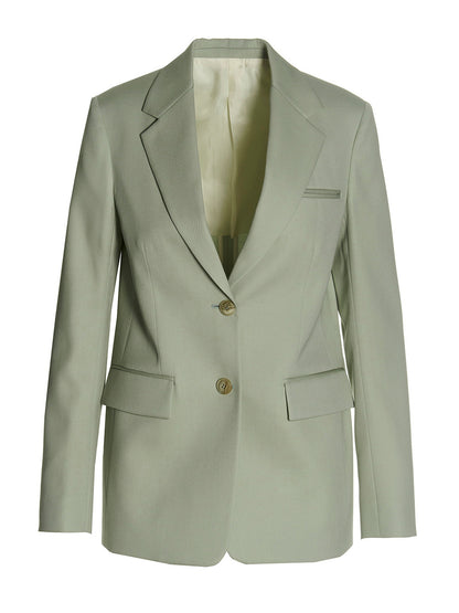 Lanvin Wool Single Breast Blazer Jacket Green