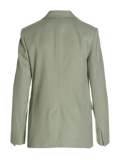 Lanvin Wool Single Breast Blazer Jacket Green