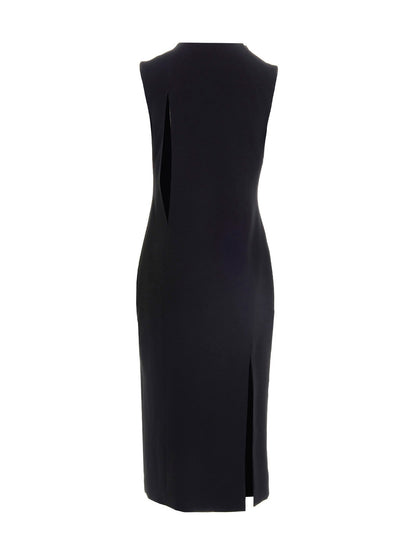 Versace Cut Out Midi Dress Black
