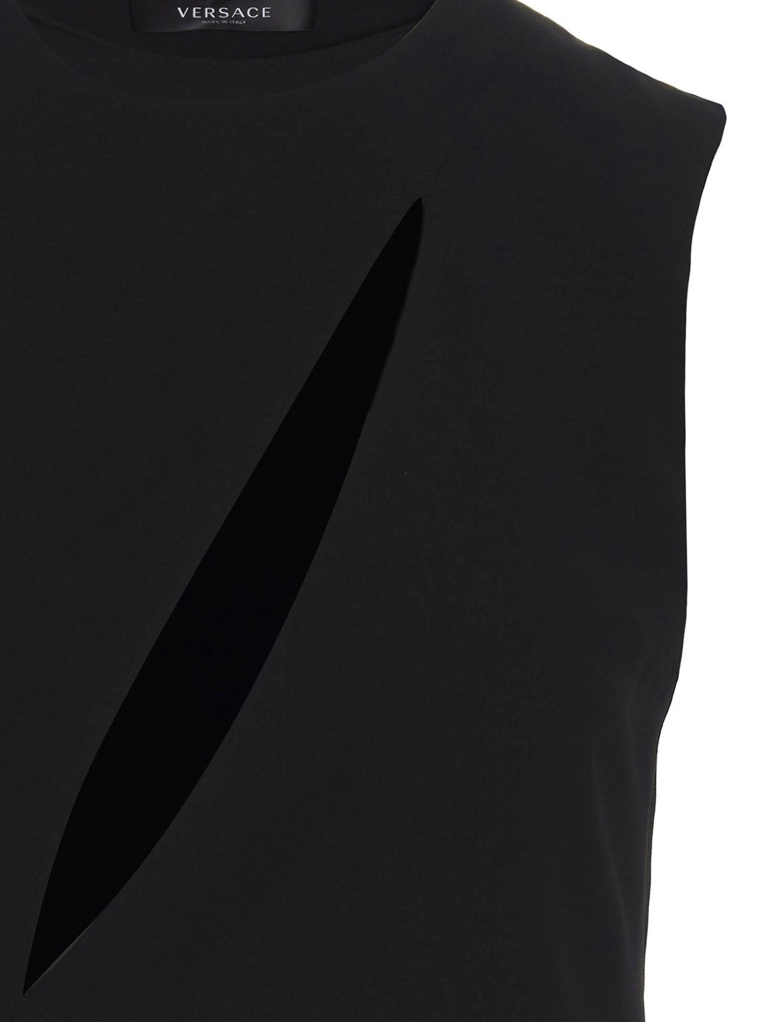 Versace Cut Out Midi Dress Black