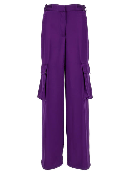 Versace Satin Cargo Pants Purple