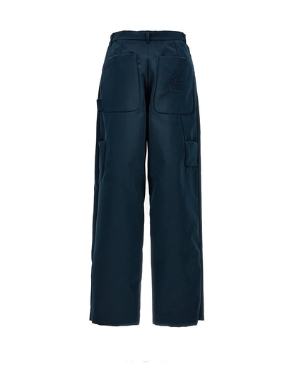 Etro Pegaso Cargo Pants Blue