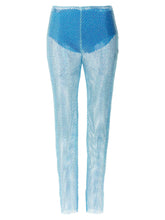 Giuseppe Di Morabito Sequin Mesh Pants Light blue