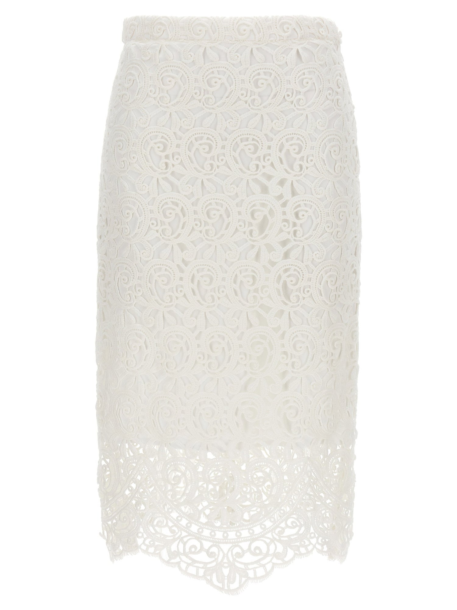 Burberry Lace Skirt White