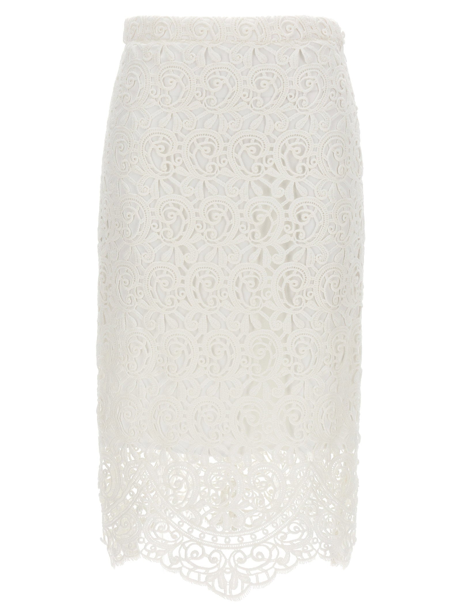 Burberry Lace Skirt White