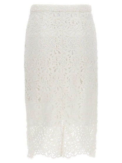 Burberry Lace Skirt White