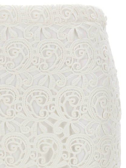 Burberry Lace Skirt White