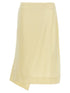 Jil Sander Satin Skirt With Side Slit Yellow