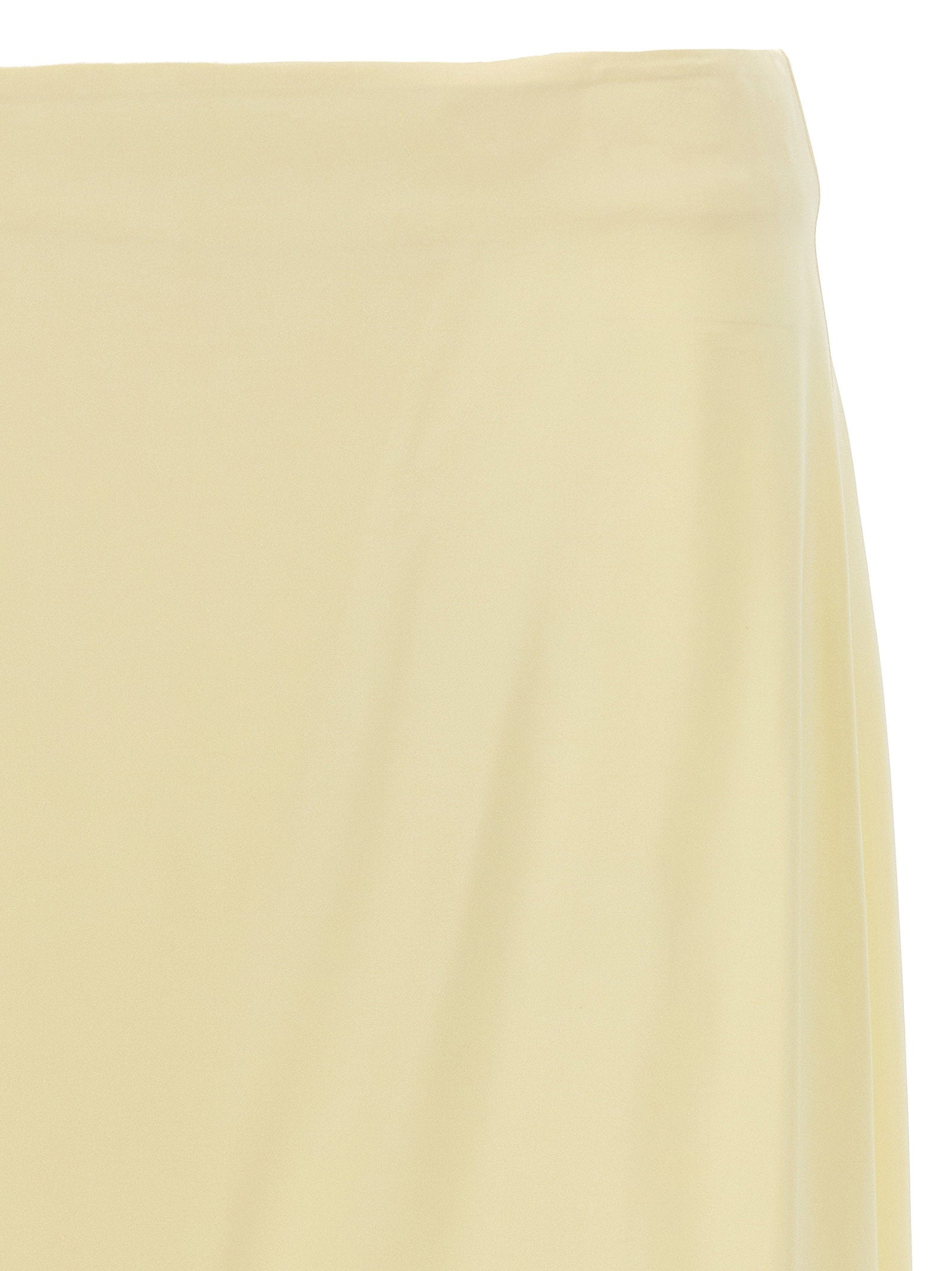 Jil Sander Satin Skirt With Side Slit Yellow