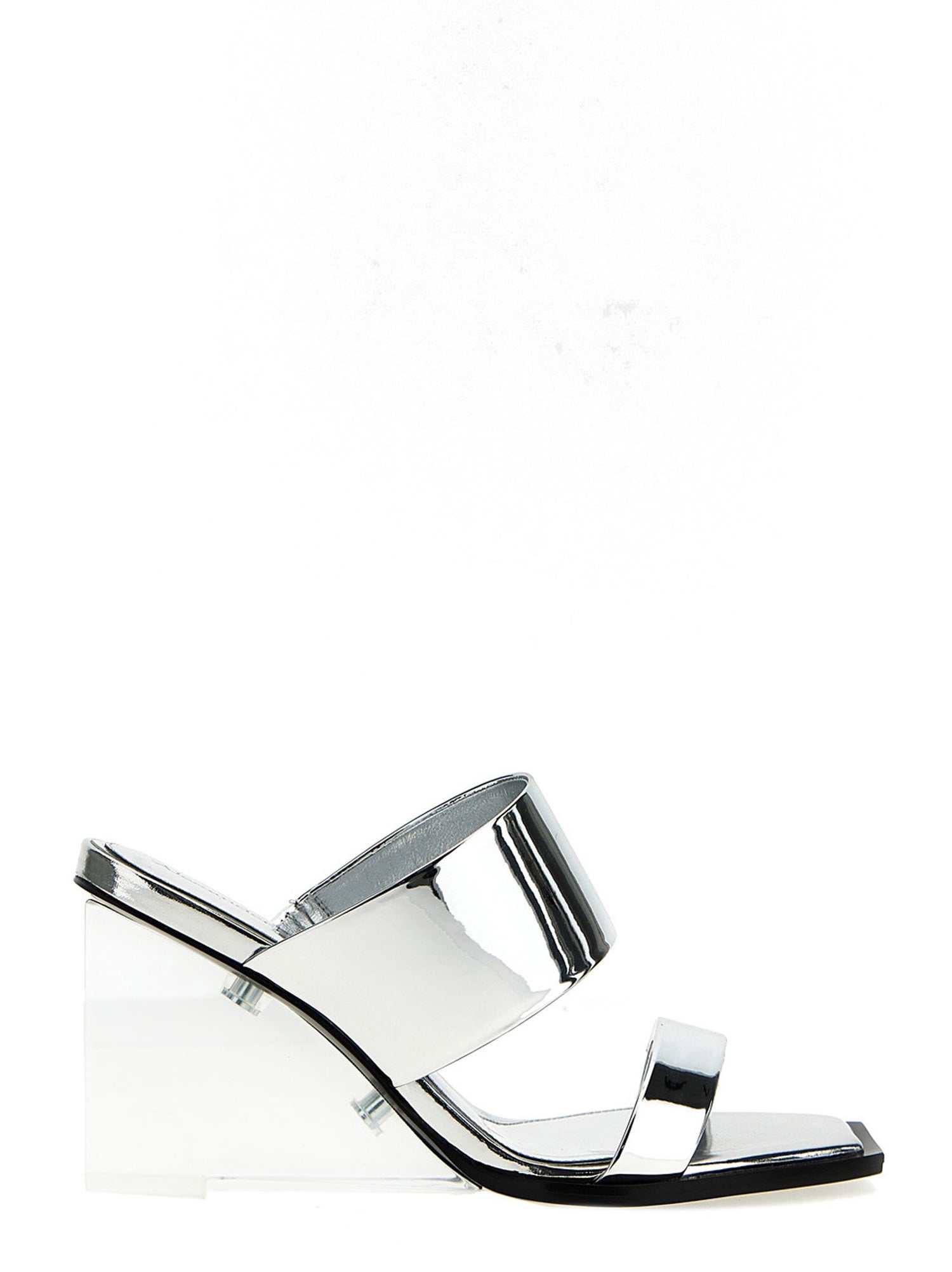 Alexander McQueen Mirror Sandals Silver