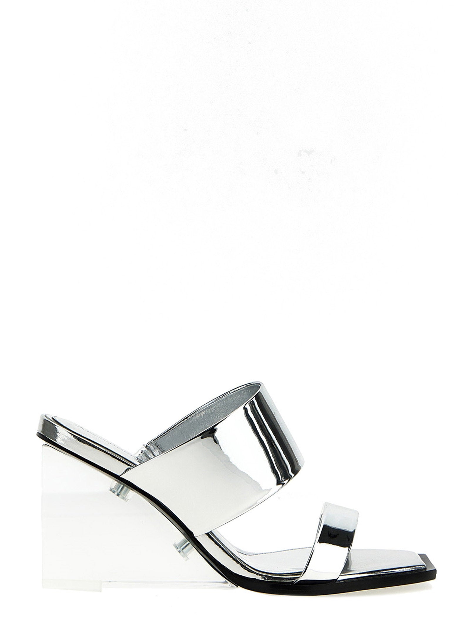 Alexander McQueen Mirror Sandals Silver