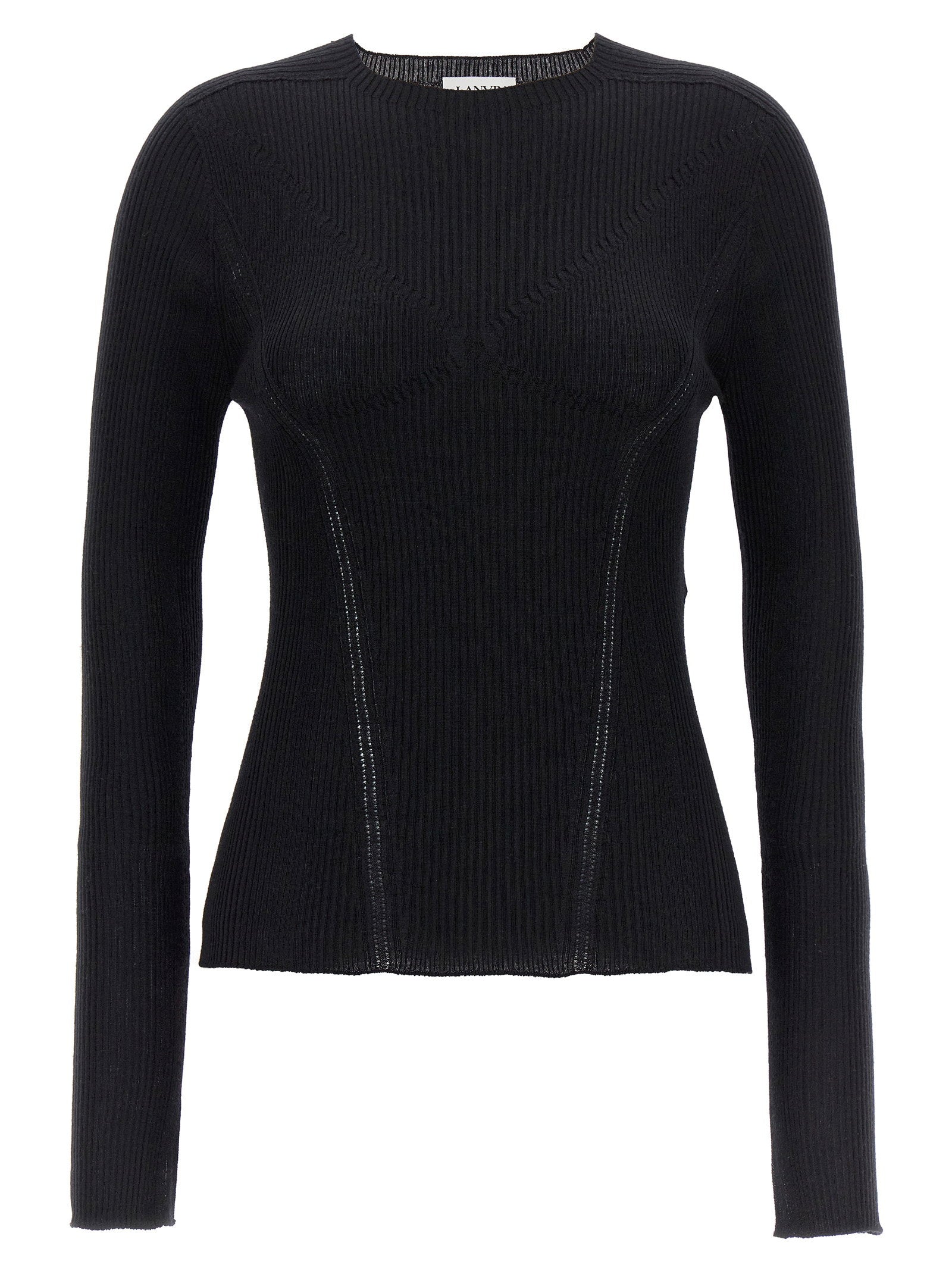 Lanvin Ribbed Sweater Black