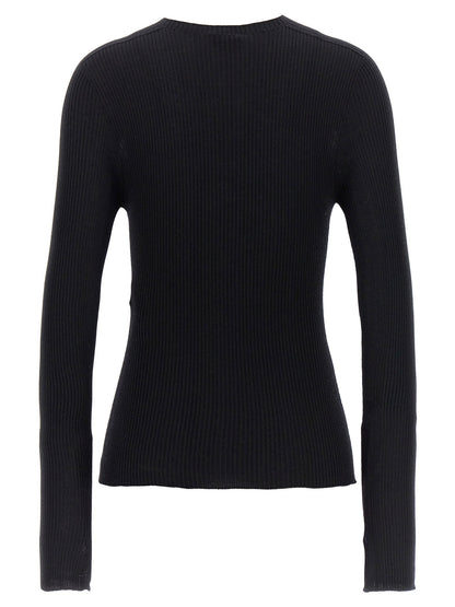 Lanvin Ribbed Sweater Black
