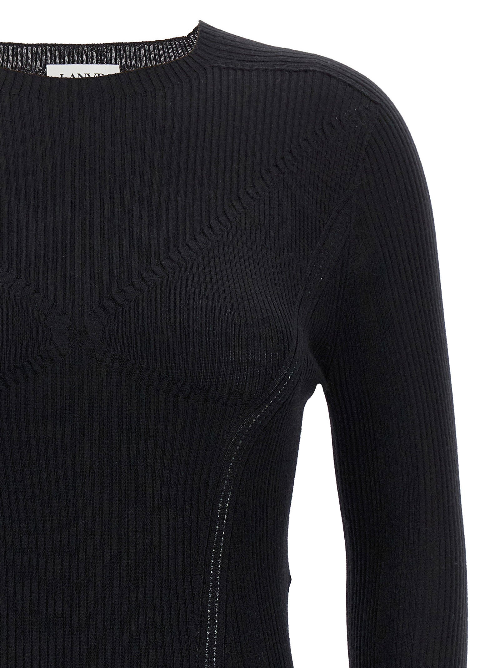 Lanvin Ribbed Sweater Black