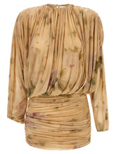 Magda Butrym Dress 07 Dress Printed With Drapes Beige