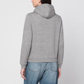 Polo Ralph Lauren Grey Zip-Up Cotton-Blend Sweatshirt with Embroidered Logo Grey