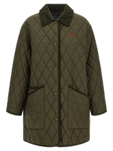Polo Ralph Lauren Quilted Padded Jacket With Embroidery Green
