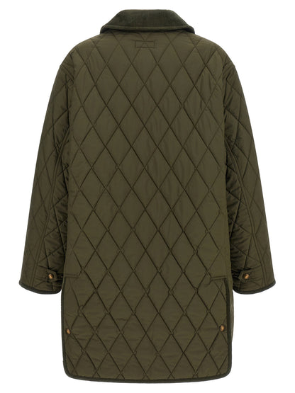 Polo Ralph Lauren Quilted Padded Jacket With Embroidery Green