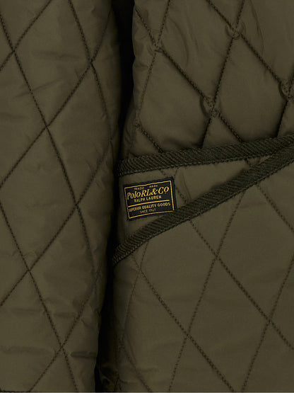 Polo Ralph Lauren Quilted Padded Jacket With Embroidery Green
