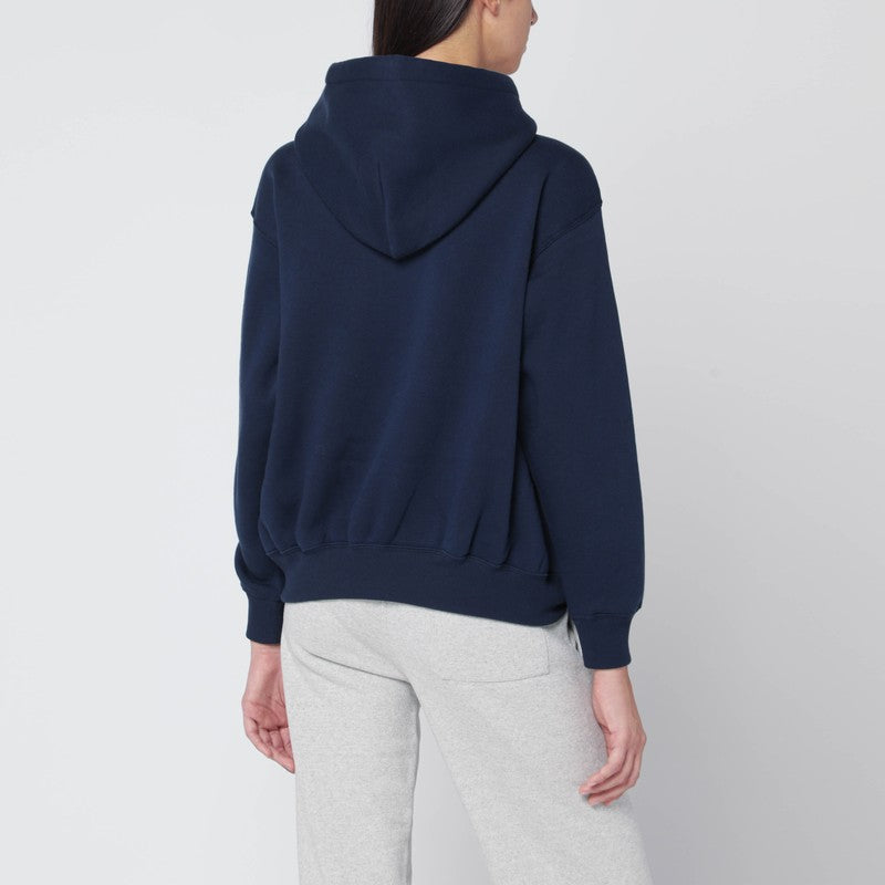 Polo Ralph Lauren Polo Bear Navy Blue Cotton Hoodie with Drawstring Hood Blue