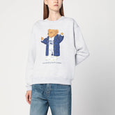 Polo Ralph Lauren Light Grey Polo Bear Cotton-Blend Sweatshirt White