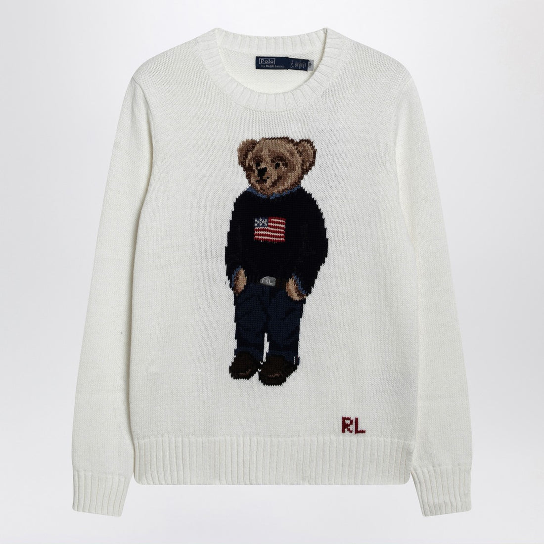 Polo Ralph Lauren Polo Bear Crewneck Sweater White