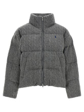 Polo Ralph Lauren Knitted Braided Down Jacket Gray