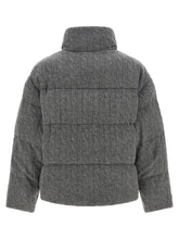 Polo Ralph Lauren Knitted Braided Down Jacket Gray