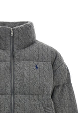 Polo Ralph Lauren Knitted Braided Down Jacket Gray