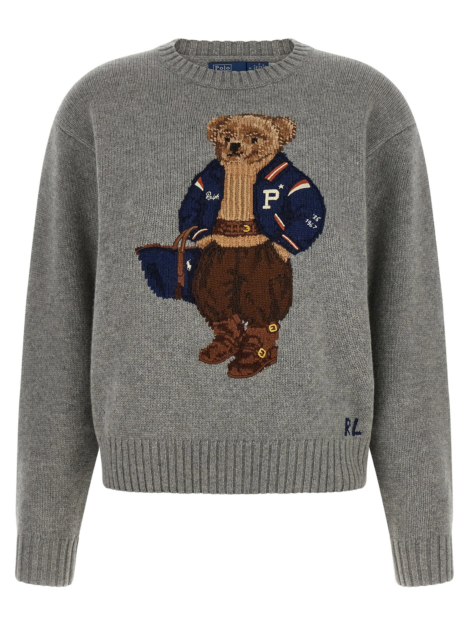 Polo Ralph Lauren Polo Bear Intarsia Sweater Gray