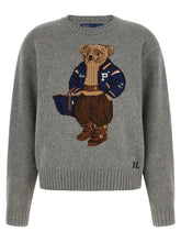 Polo Ralph Lauren Polo Bear Intarsia Sweater Gray