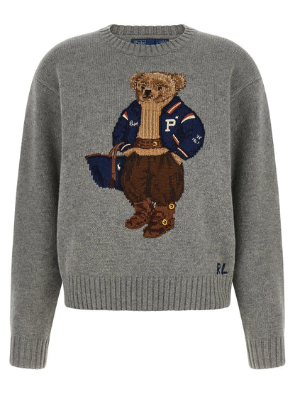 Polo Ralph Lauren Polo Bear Intarsia Sweater Gray