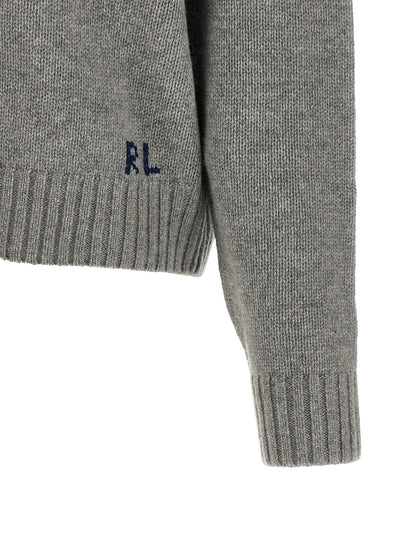Polo Ralph Lauren Polo Bear Intarsia Sweater Gray