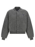 Polo Ralph Lauren Padded Knit Braided Bomber Jacket Gray