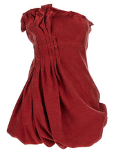 Magda Butrym Asymmetrical Dress With Pleats Red