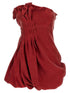 Magda Butrym Asymmetrical Dress With Pleats Red