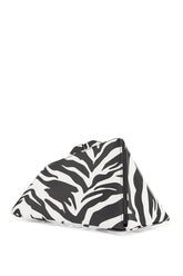 The Attico black and white zebra print calfskin clutch with zip