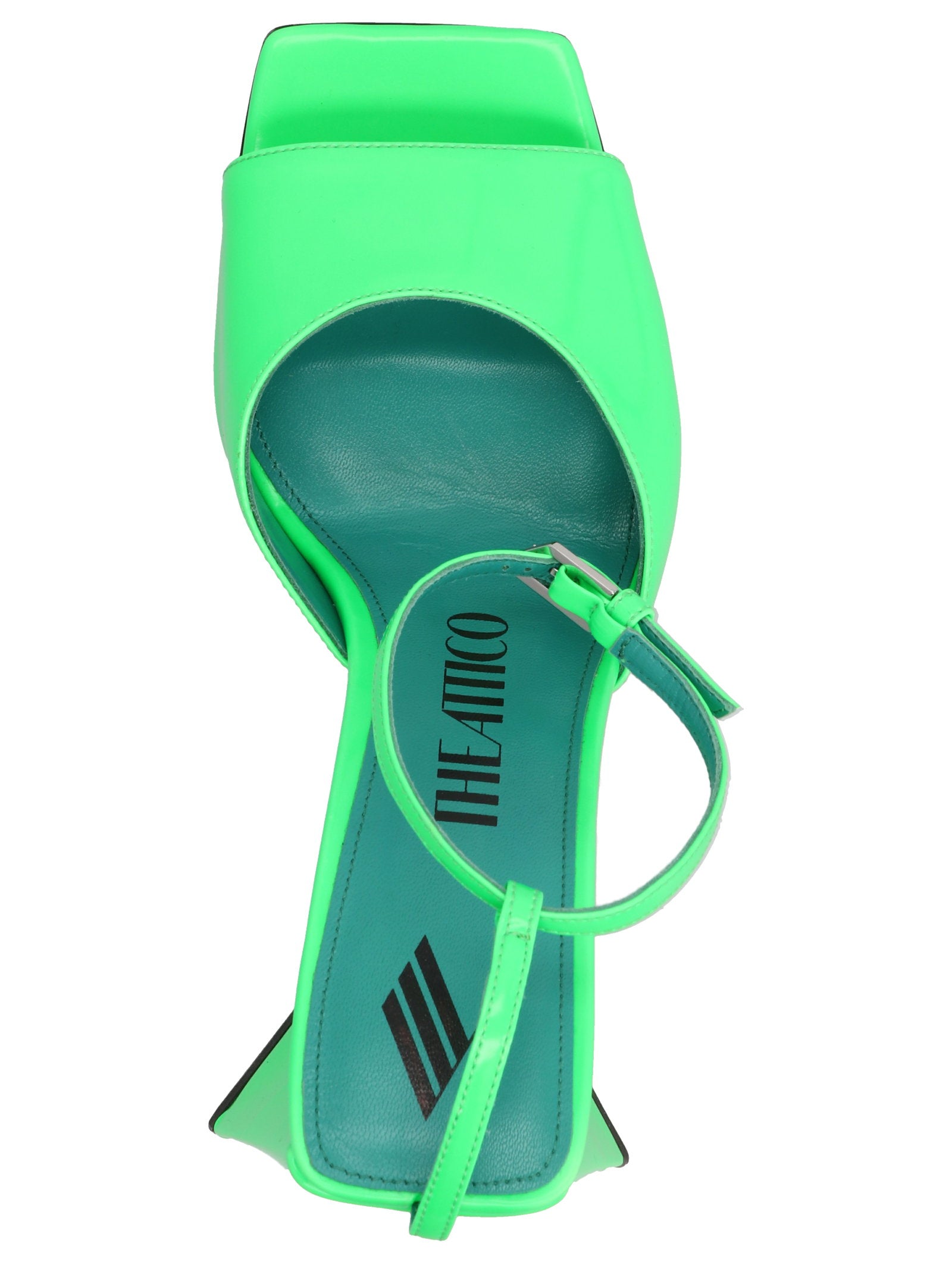 The Attico Piper Sandals Green