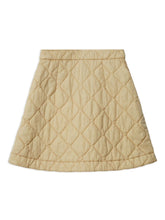 Burberry Quilted A-Line Mini Skirt White