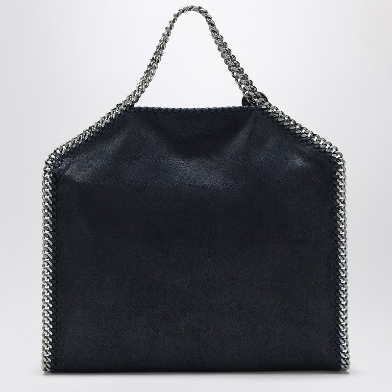 Stella McCartney Navy Falabella Fold Over Eco-Leather Tote Bag Blue